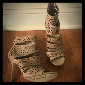 Sam Edelman “Alysia”, Nude Leather Booties